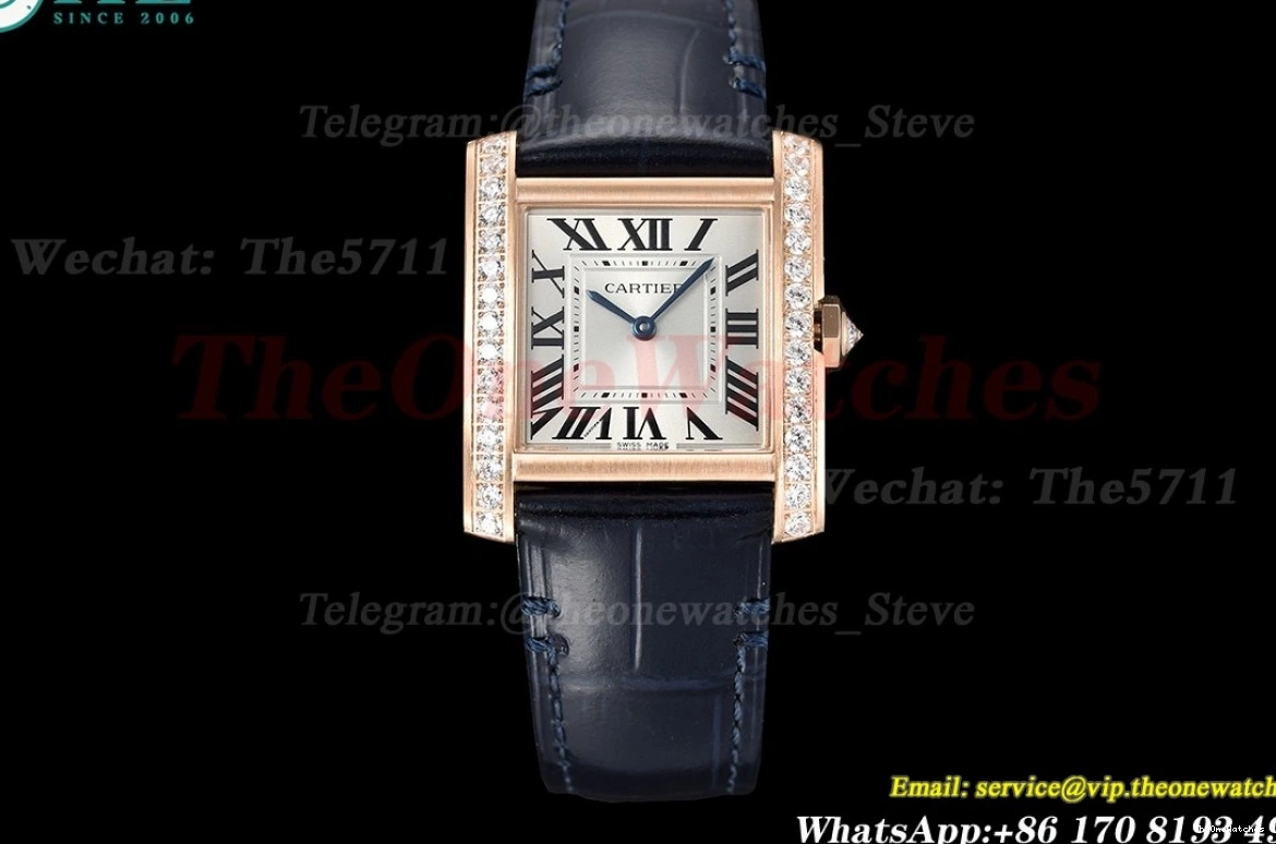 Quartz Silver Dial RG 8848F Française LE Blue Tank 27mm Dia 0302